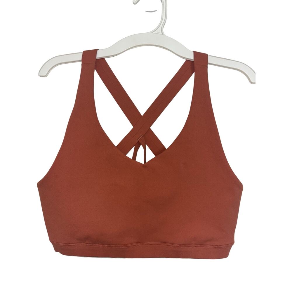 Prana Orange Cross Back Sports Bra M Loungewear Yoga Outdoors Gym Stretch